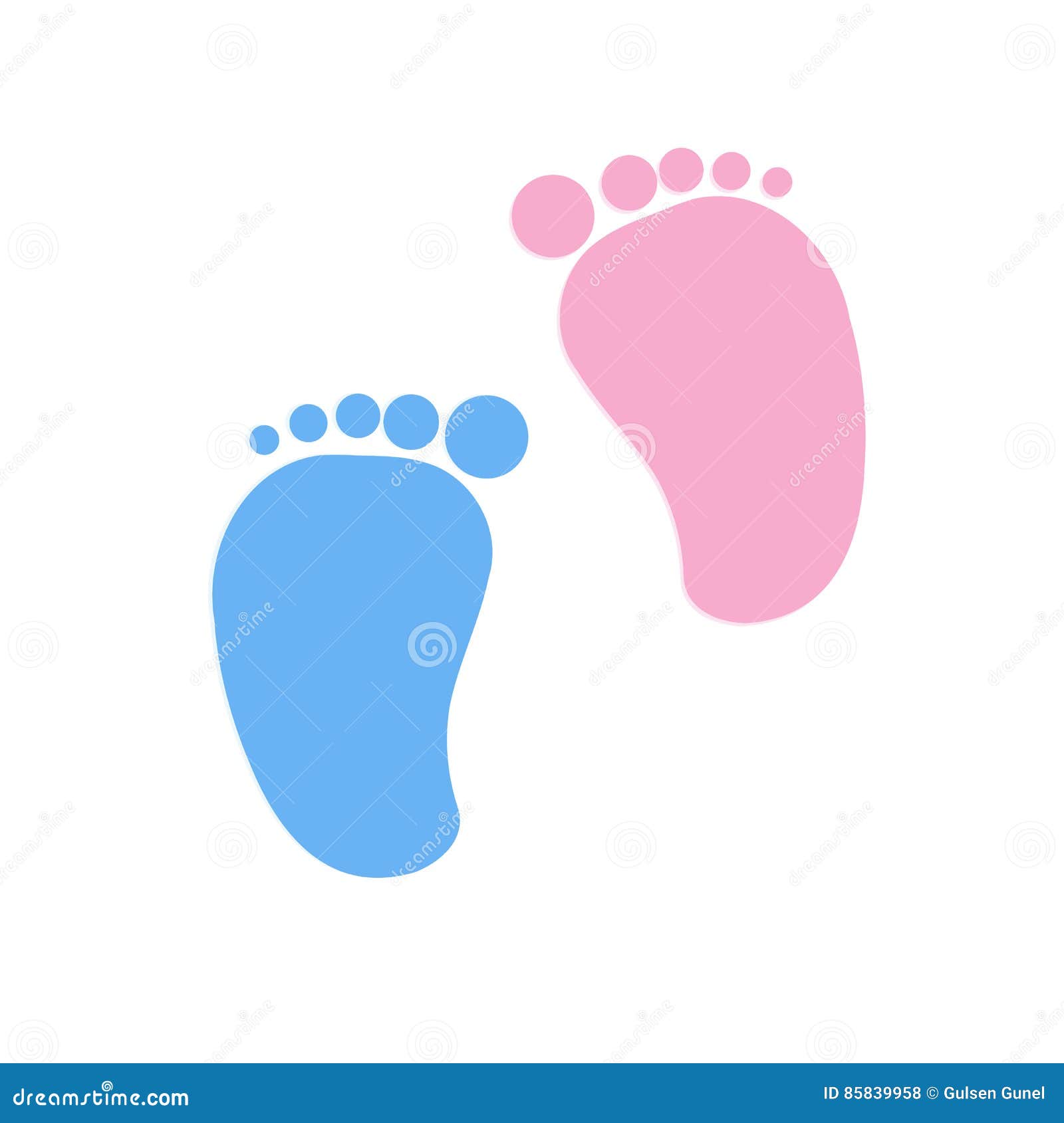 baby footprints twin baby girl and boy
