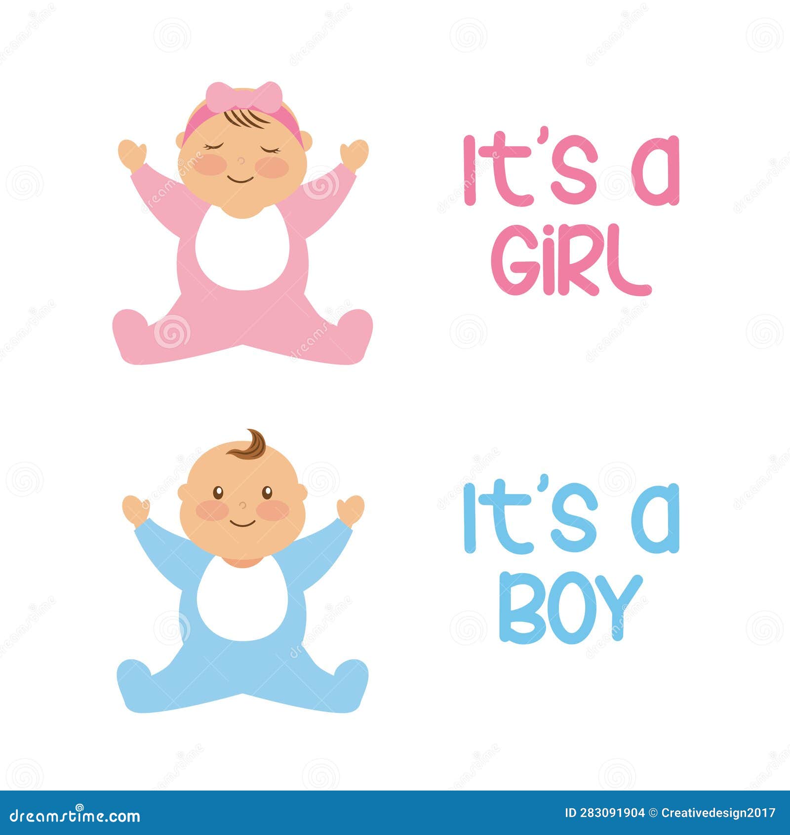 Baby gender design stock vector. Illustration of baby 283091904