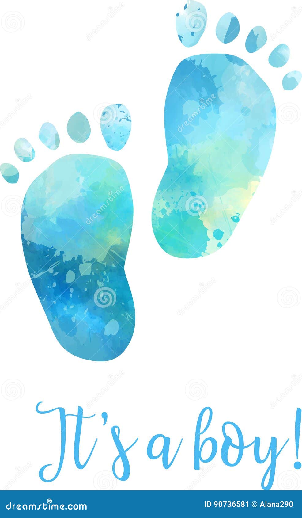 Baby Footprints Icon. Child Barefoot Steps. Vector Illustration ...