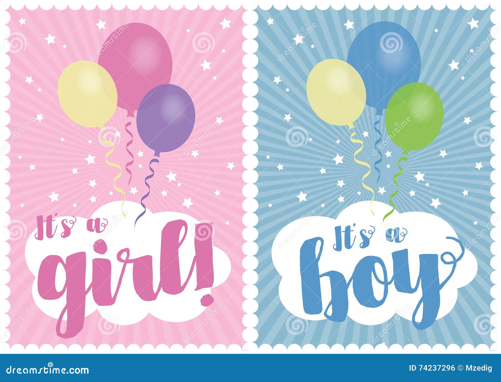 boy or girl baby announcement