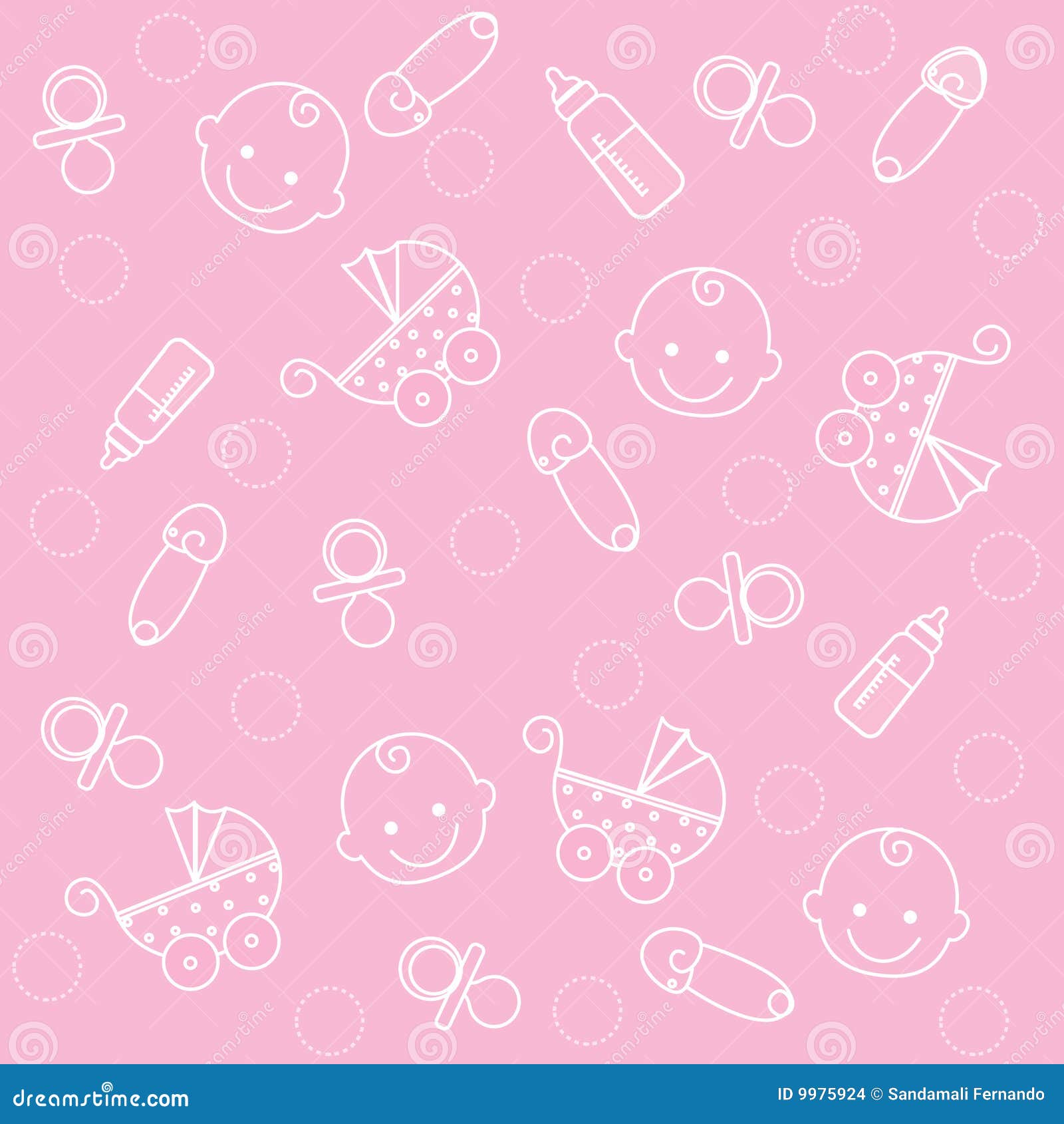 Baby girl background stock vector. Illustration of announcement - 9975924