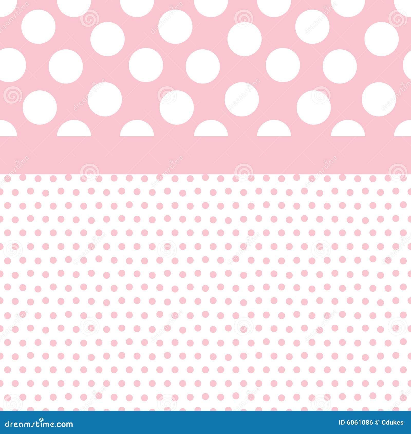 Baby Girl Background Pattern. Background Illustration of big and small polka dots in baby girl colors