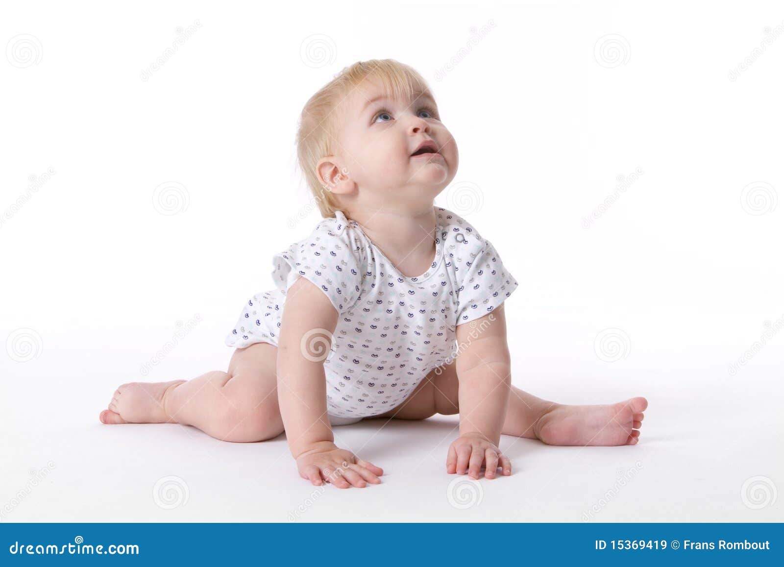 Baby Girl in Ballet Position Stock Image Image of white, floor 15369419