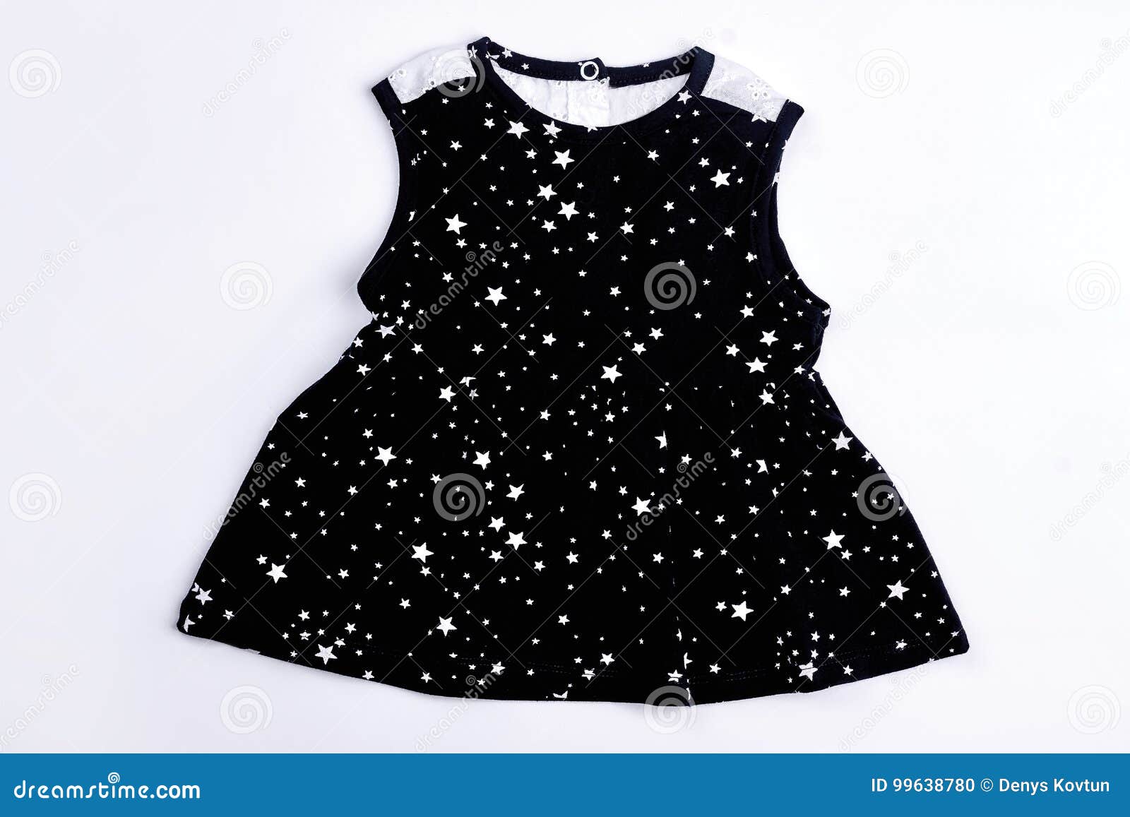 Baby-girl Black Printed Dress. Stock Photo - Image of dress, pattern ...
