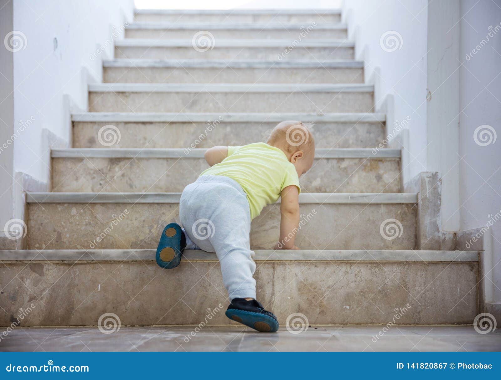 when do babies crawl up stairs