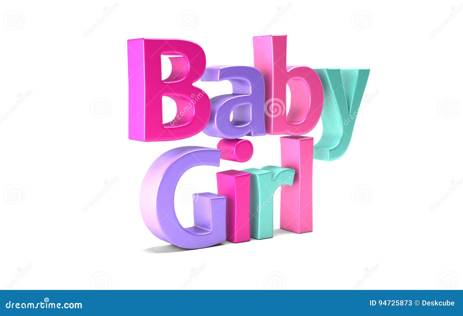Cute Word Girl In Soft Pastel Colors, Cartoon Girls Word With Crown And