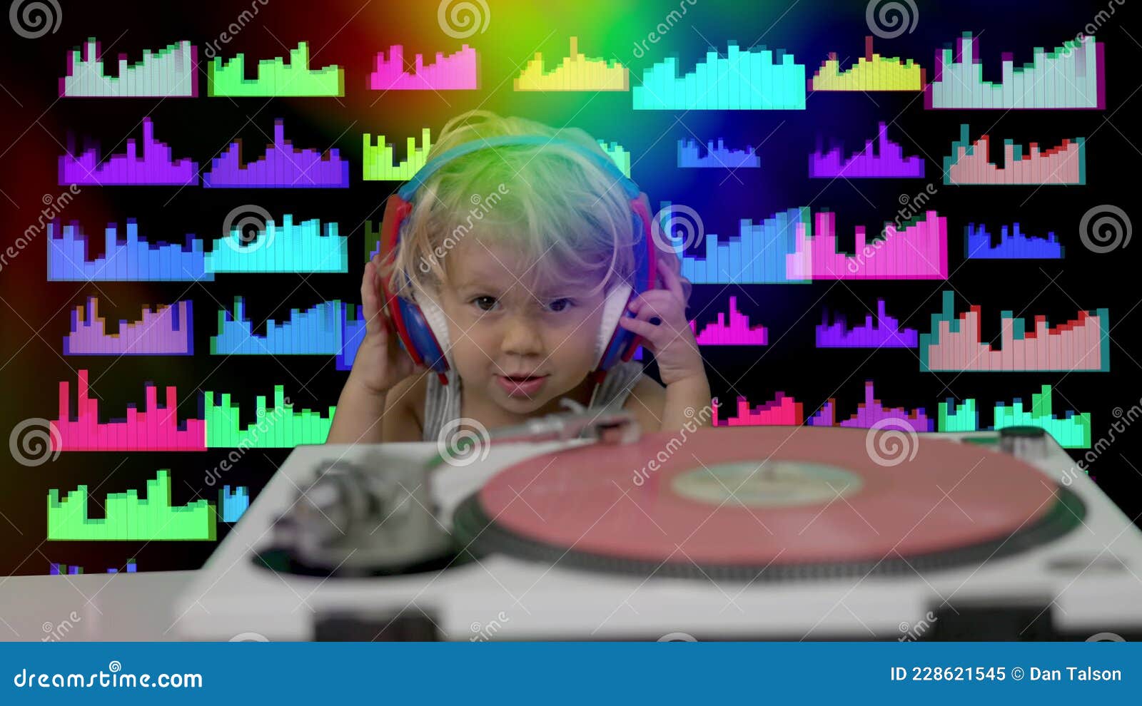 Baby Girl Dj with Turntables Stock Video Video of audio, music 228621545
