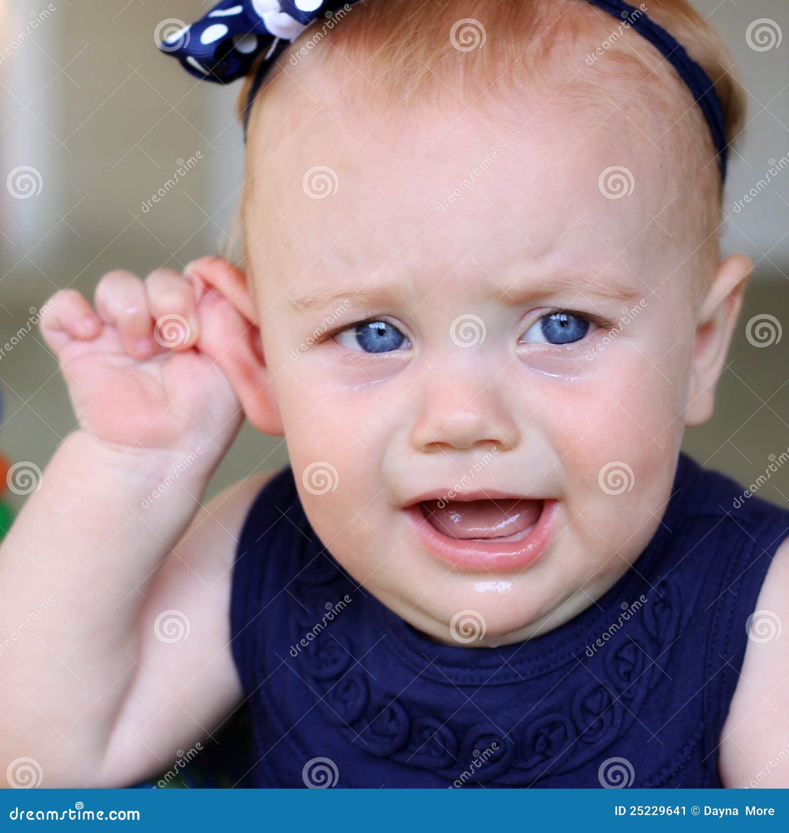 Baby Girl With Ear Ache Stock Image Image 25229641