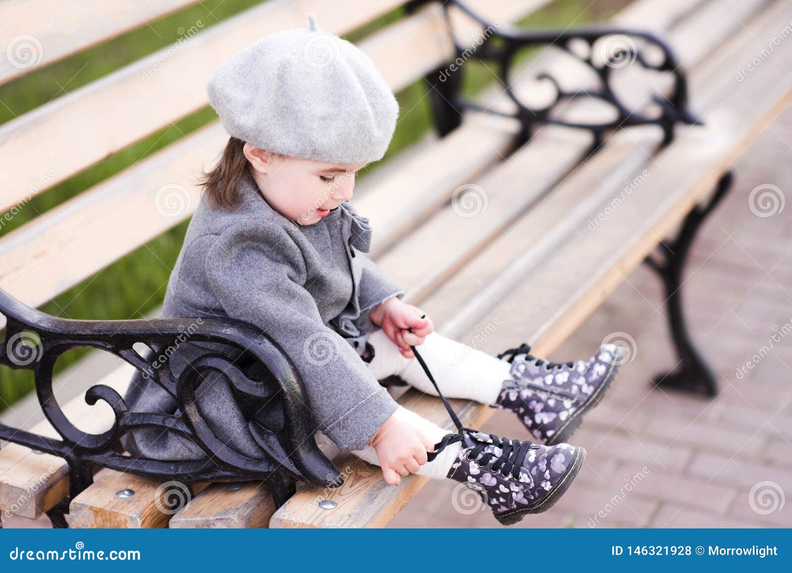 Stylish baby girl stock photo. Image of little, outdoor - 146321928