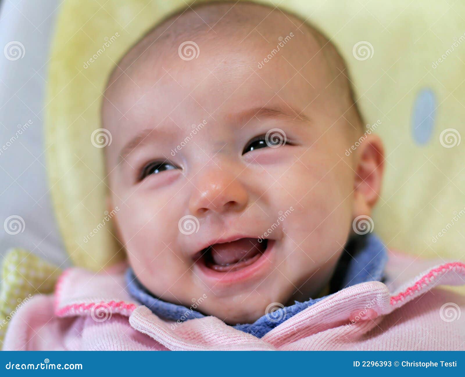 Baby girl laughing stock image. Image of caucasian, lovely 2296393
