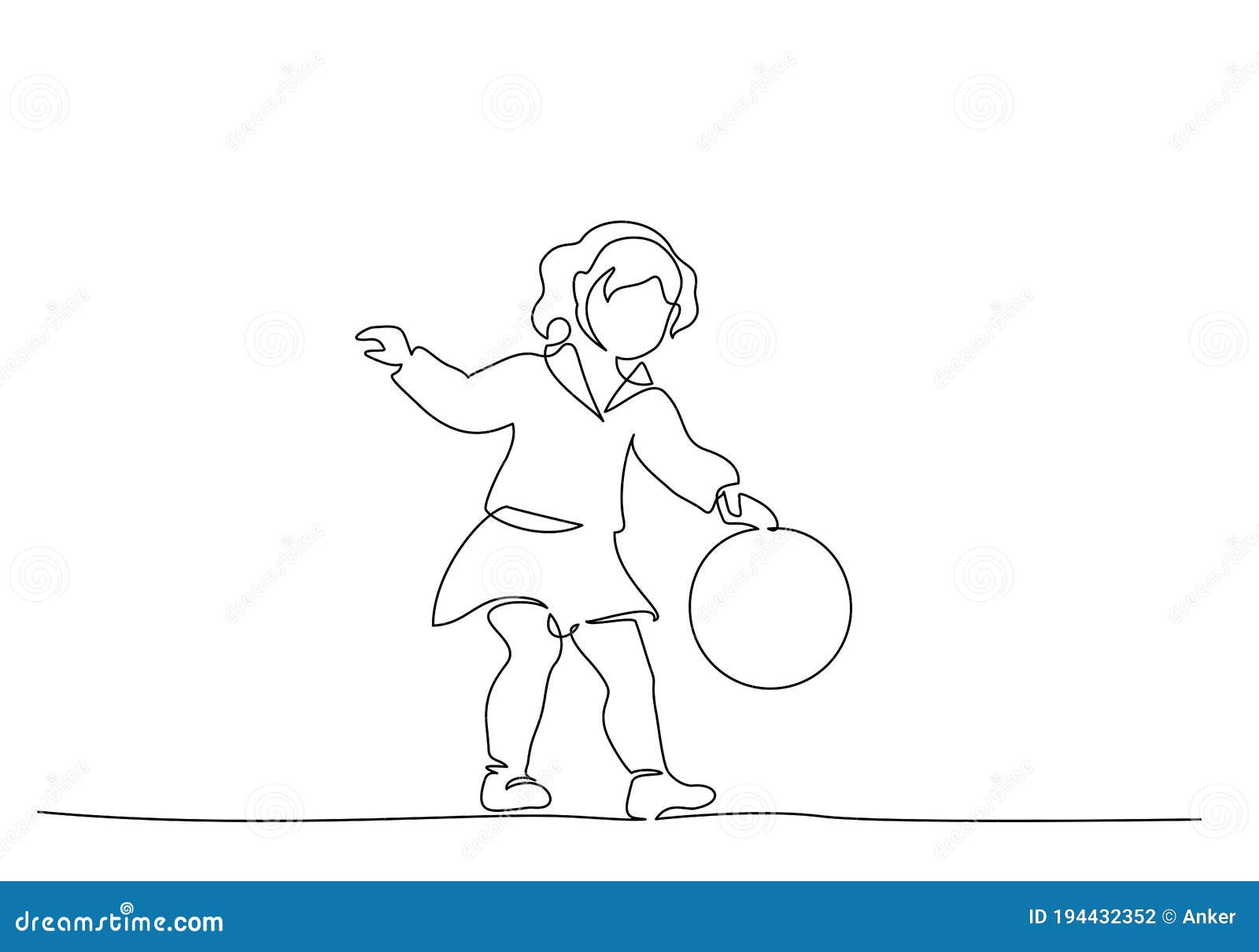 Line Drawings Of Children Playing