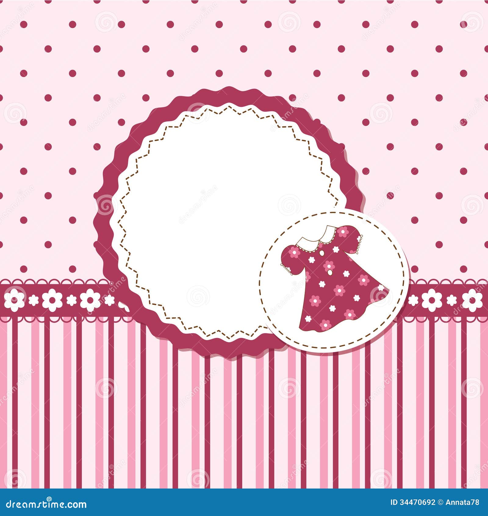 Download Baby girl shower stock vector. Illustration of scrapbook ...