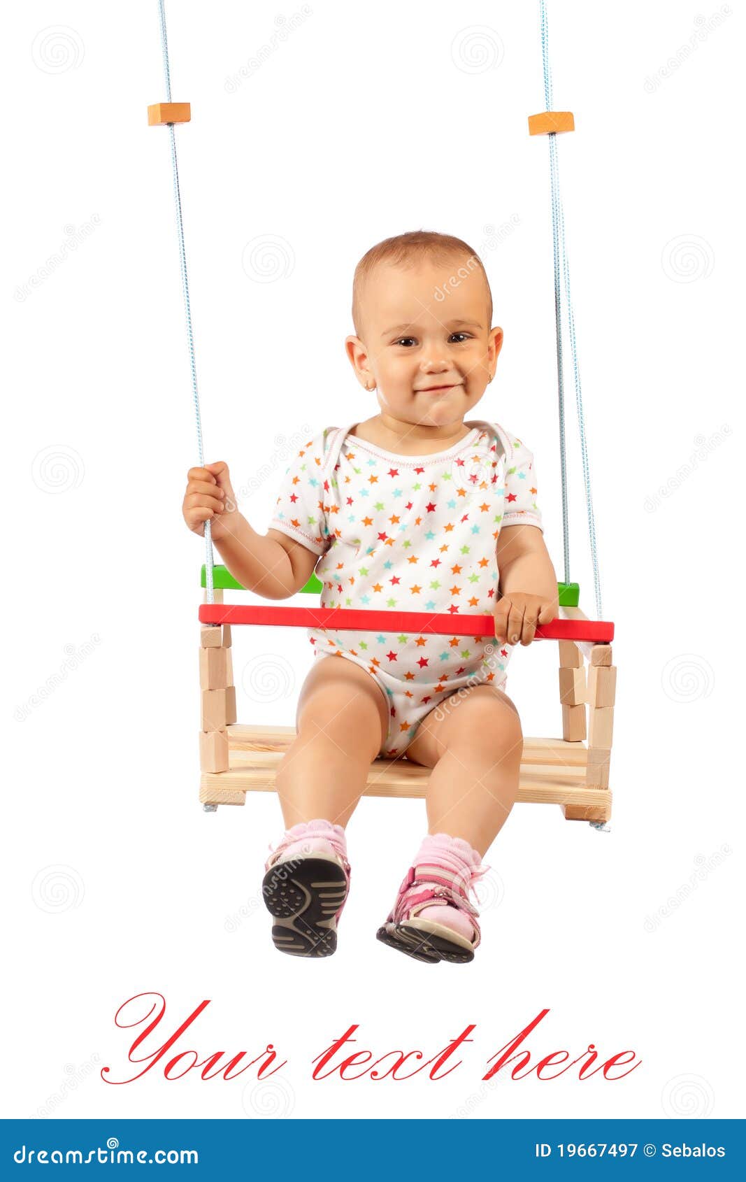 Baby girl swaying stock image. Image of happy, smile 19667497
