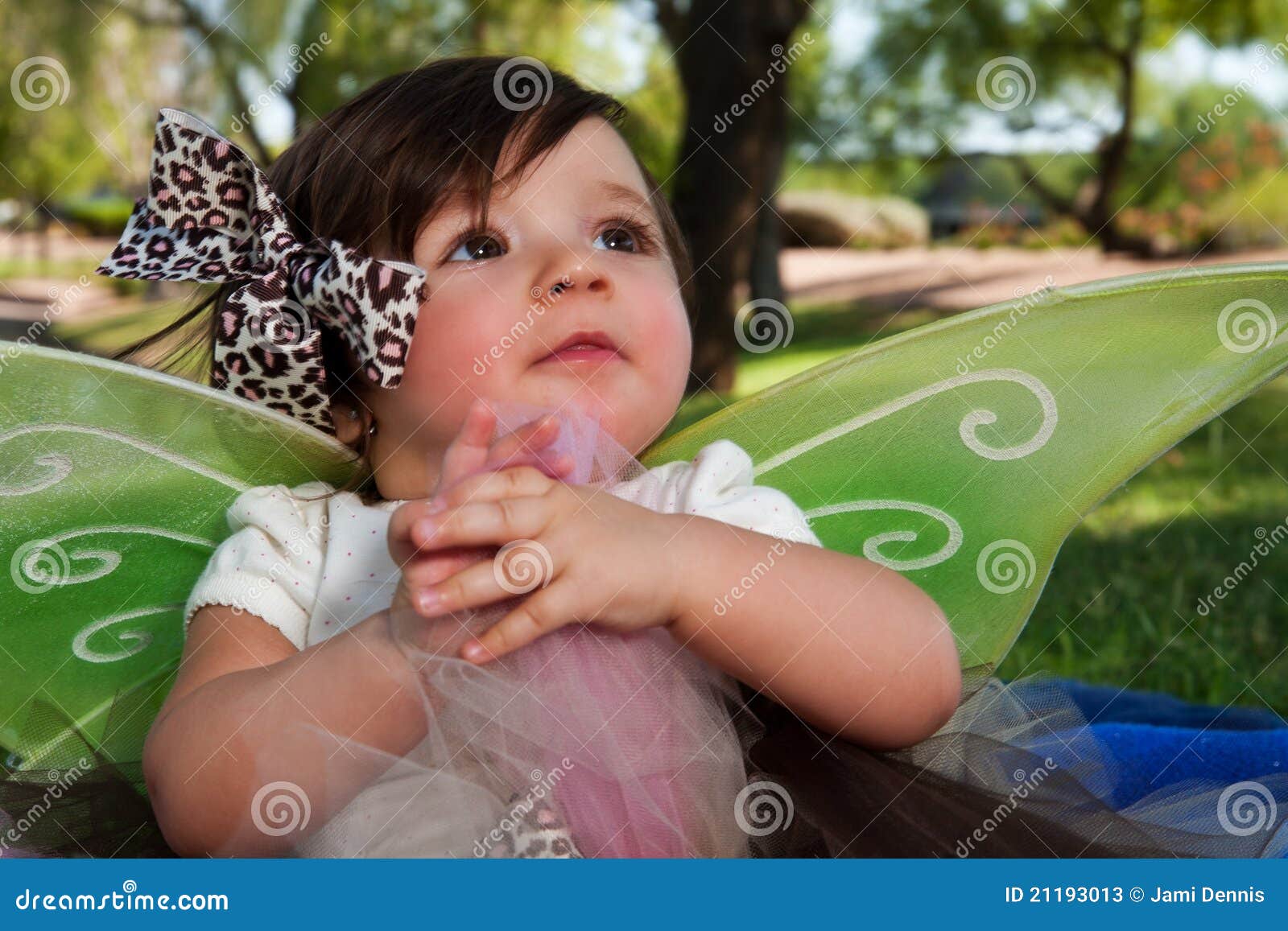 Baby Girl with Wings stock image. Image of child, hairbow 21193013