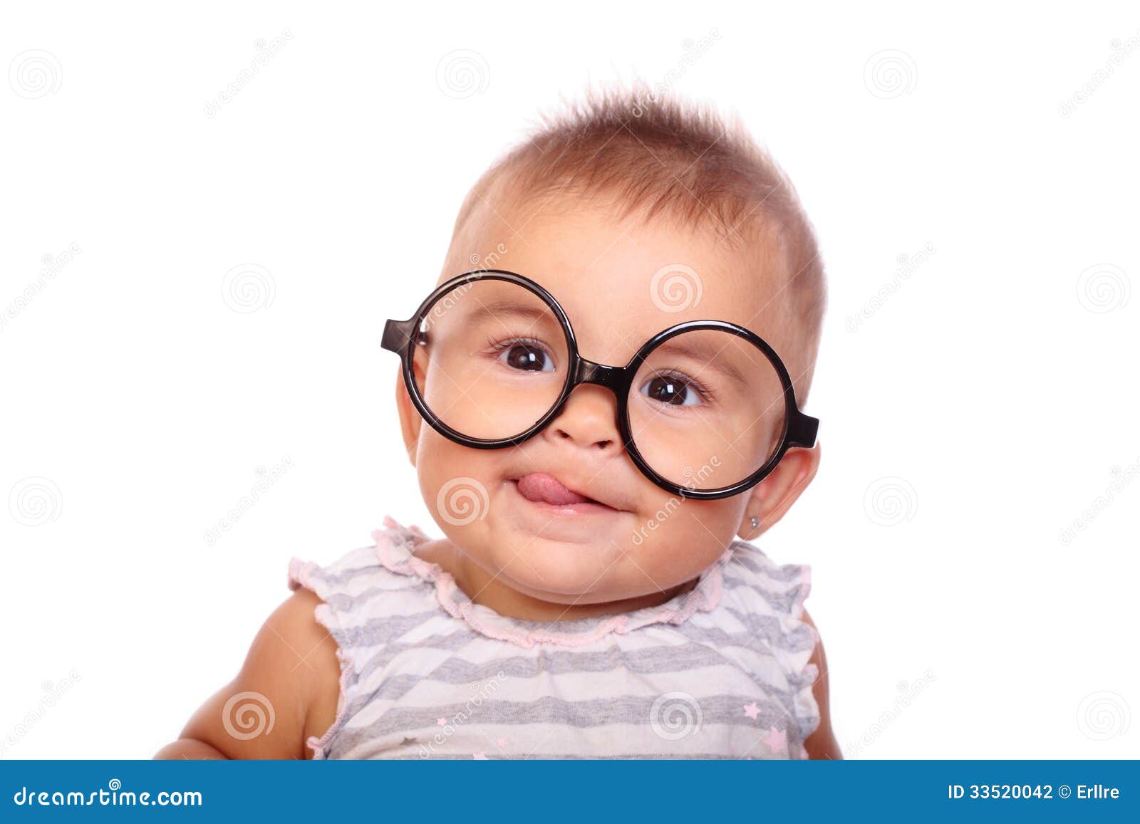 Baby and glasses stock photo. Image of wearing, model 33520042