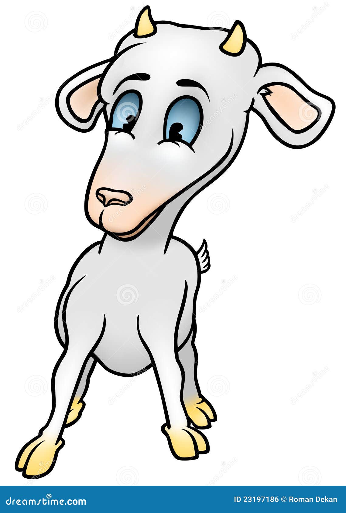 Baby Goat stock vector. Illustration of cartoon, clip - 23197186