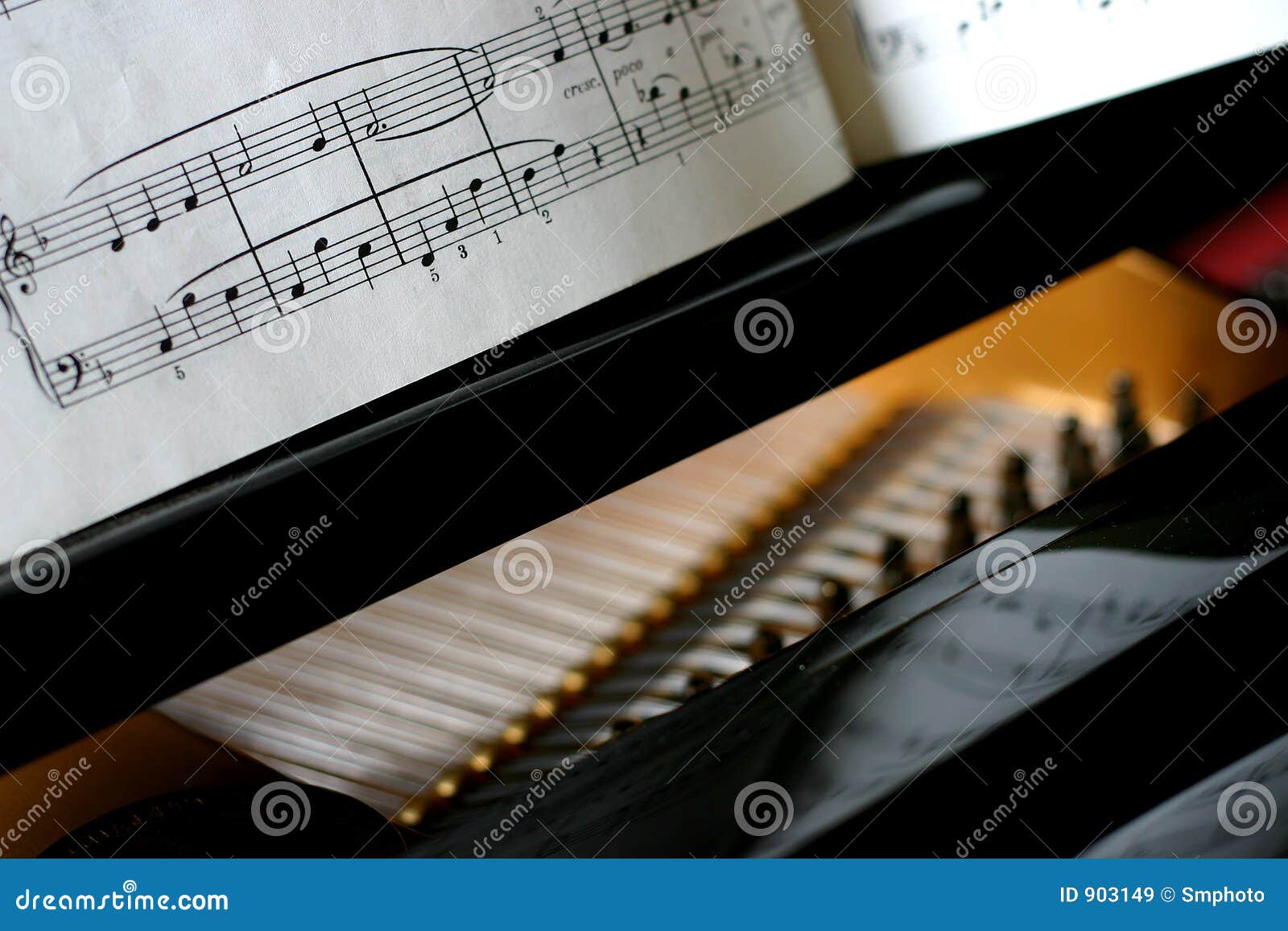 Baby grand piano detail stock image. Image of instrument ...