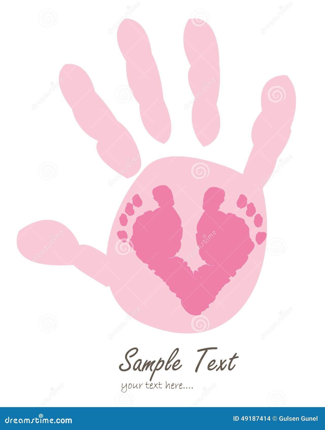 Download Baby Hand Prints And Foot Prints Vector Stock Vector ...