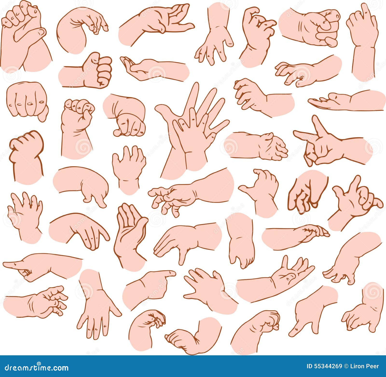 Download Baby Hands Pack stock vector. Illustration of human, firm ...