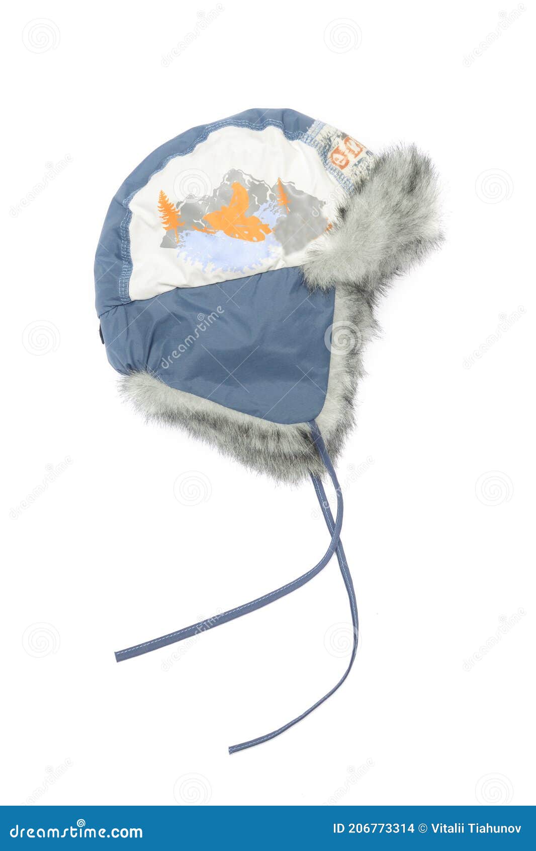 Baby Hat Ear Flaps Isolated on White Stock Photo - Image of casual ...