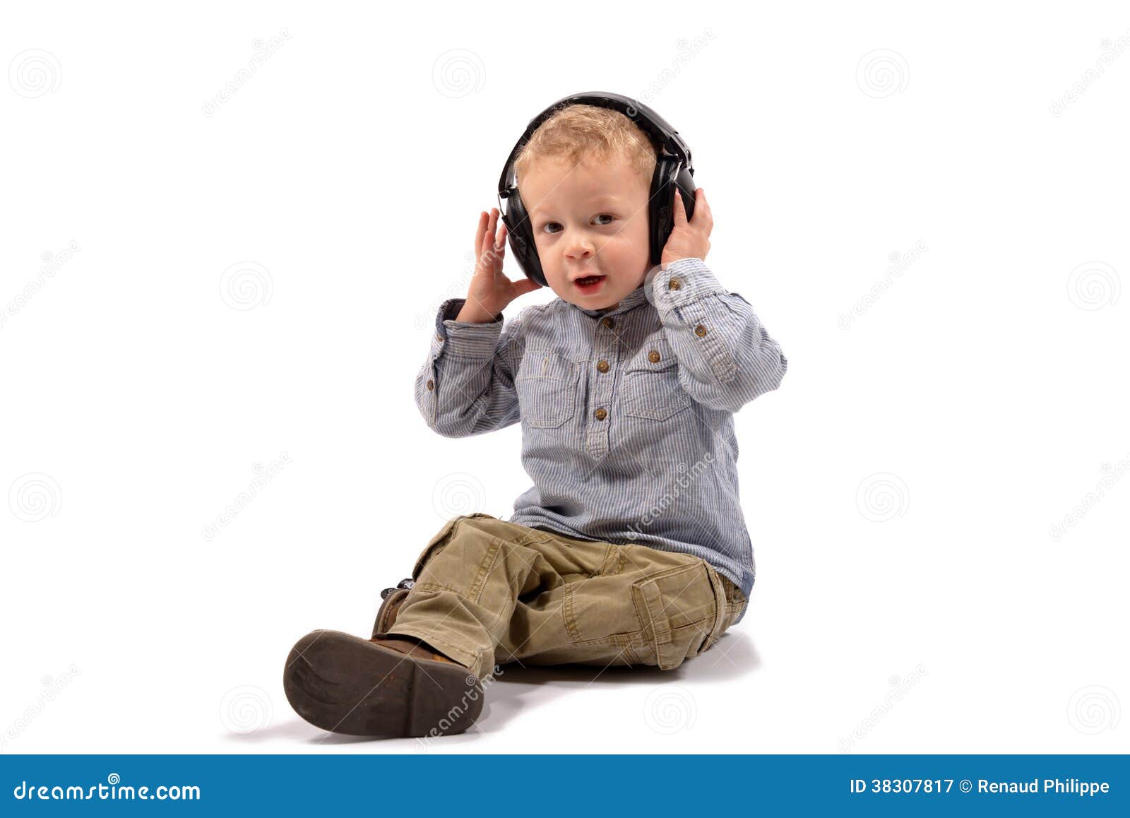 Baby headphones stock image. Image of head, solution 38307817
