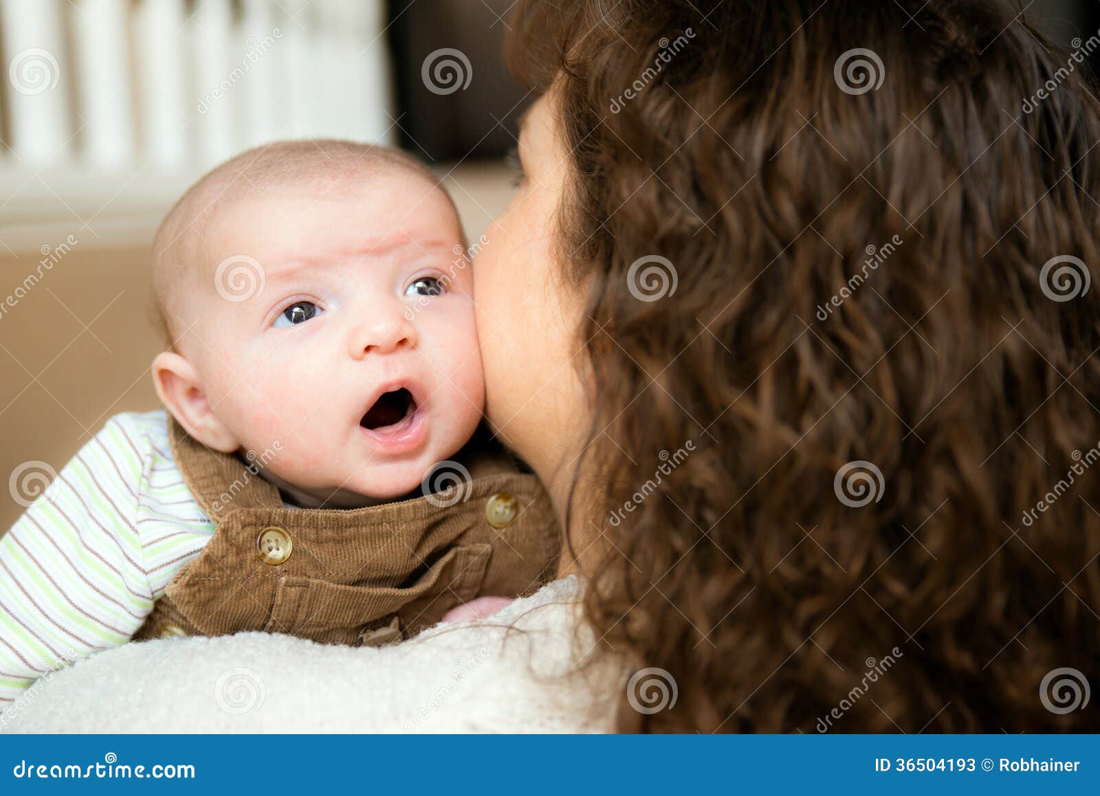 Baby Holding His Head Up for First Time Stock Image Image of small