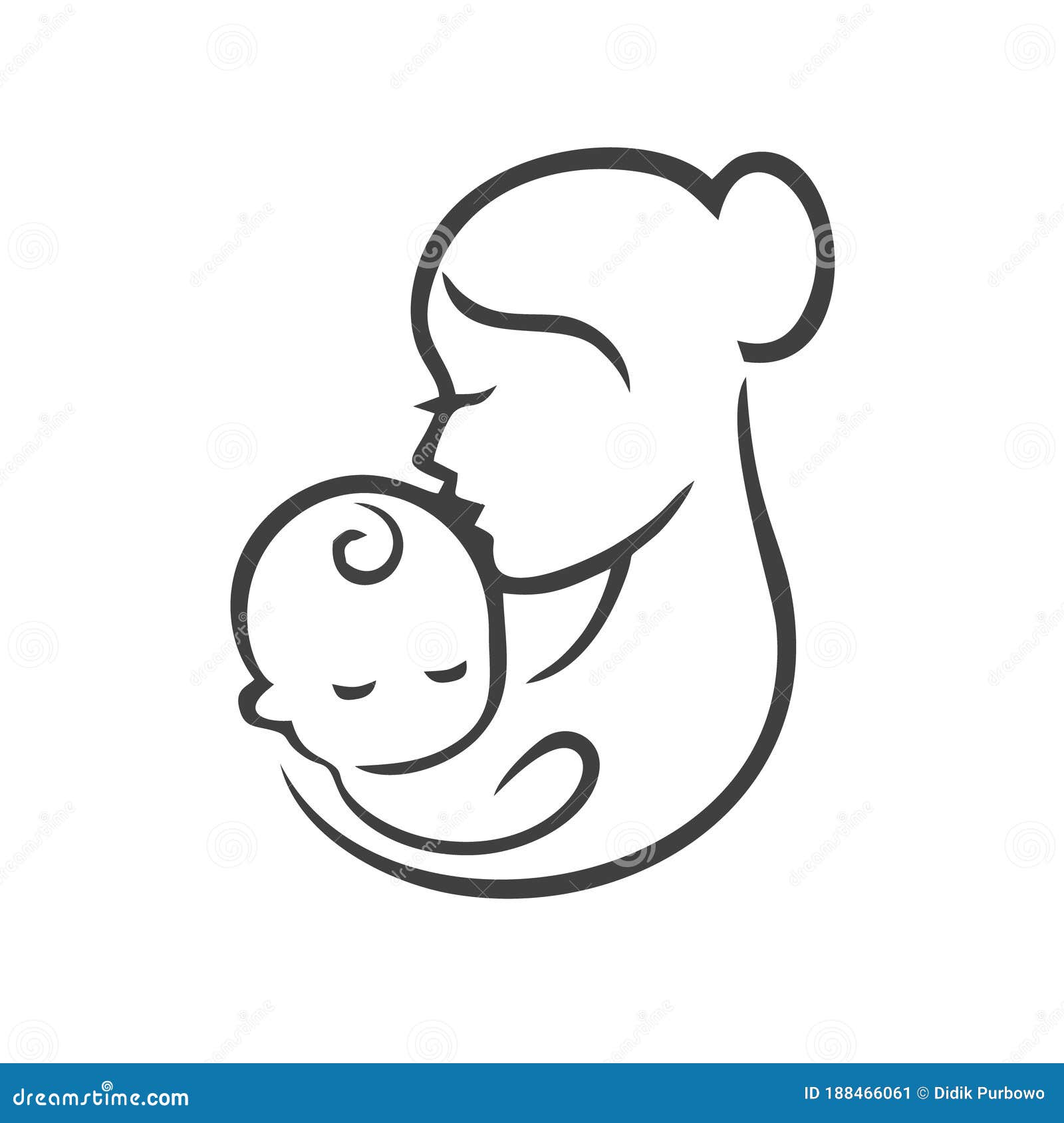 Baby Icon Isolated on White Background from Family Collection. Baby ...