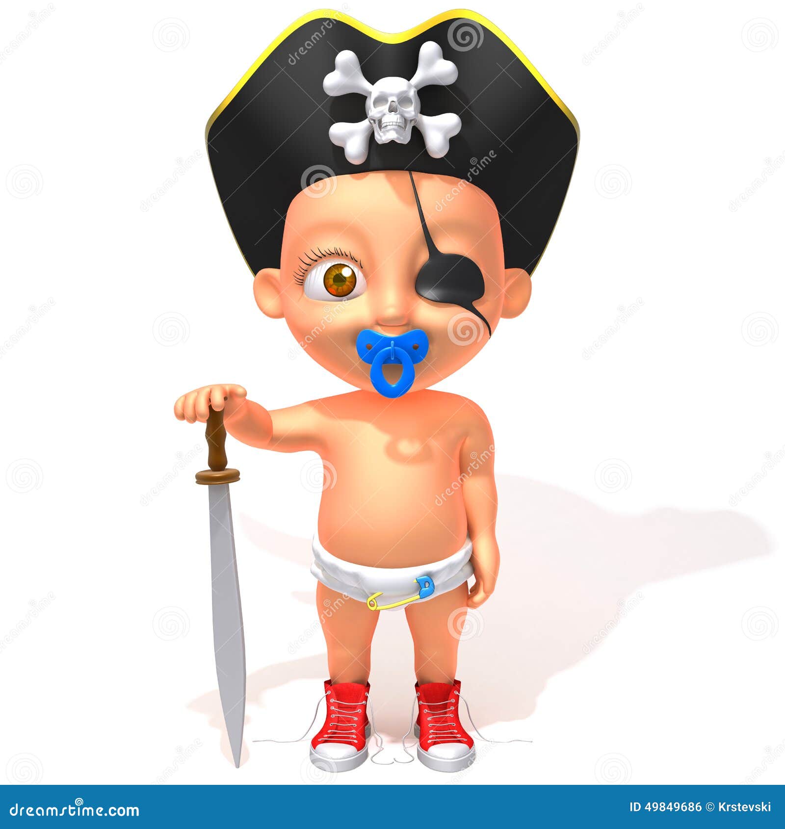 Baby Jake Pirate 3d Illustration Stock Illustration Illustration Of Captain People