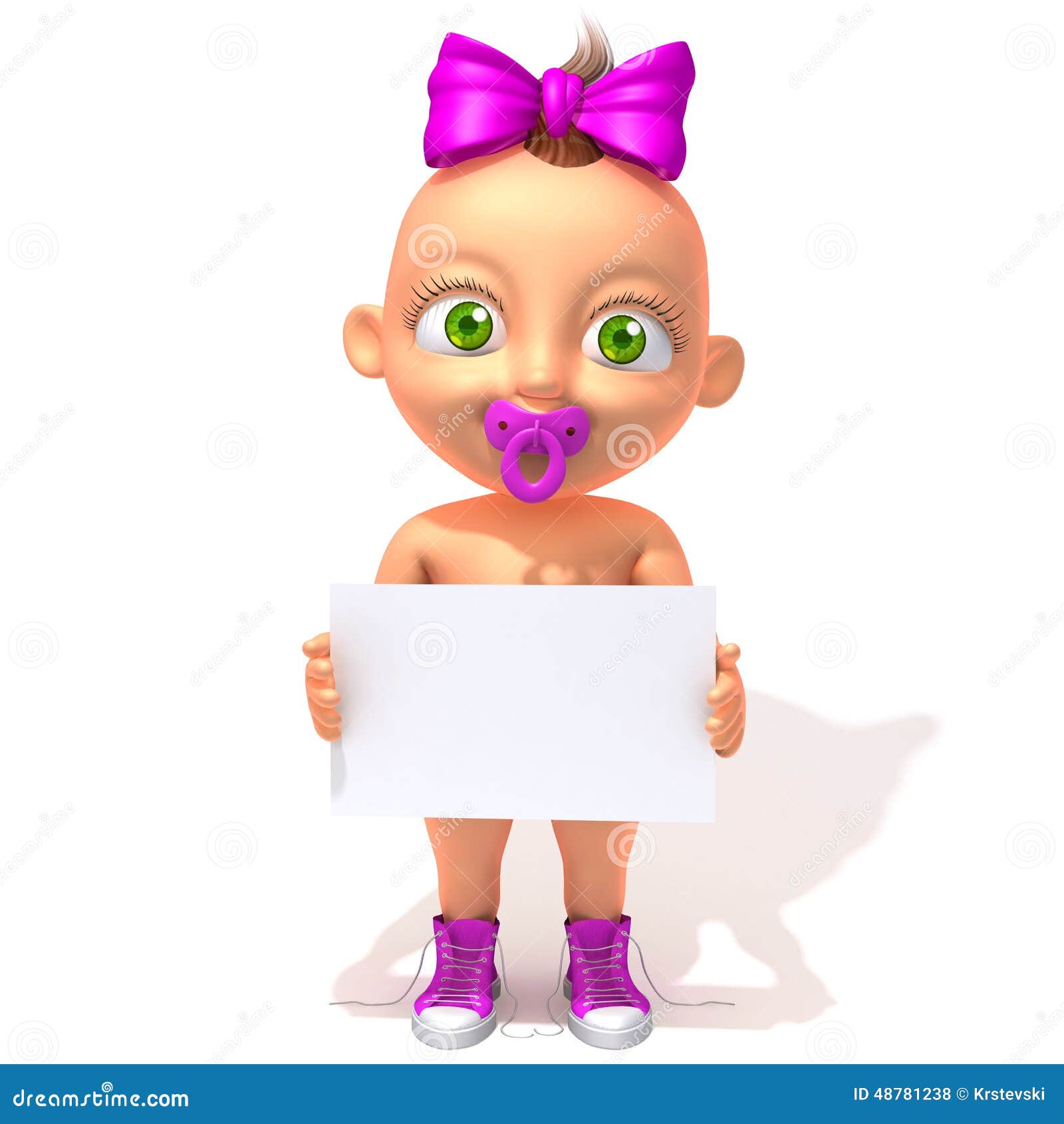 baby jessica with white panel 3d 