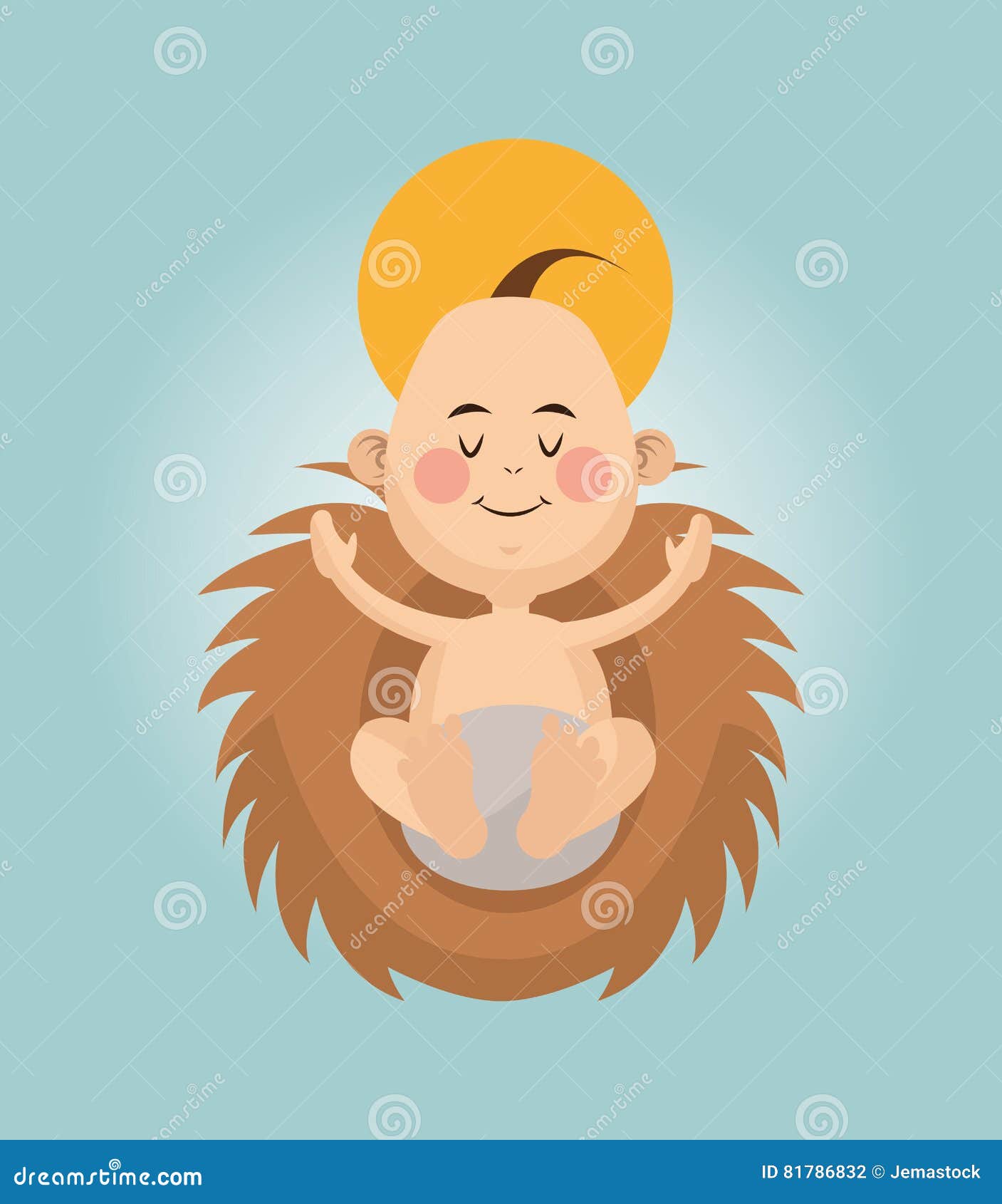 Baby jesus cartoon design stock vector. Illustration of nativity - 81786832