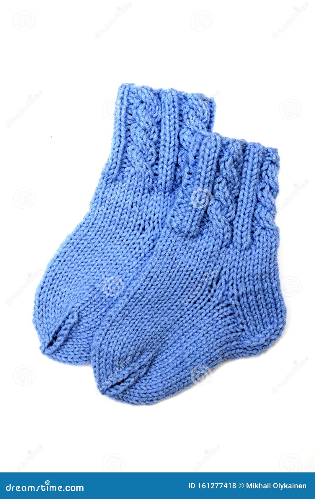 Baby Knitted Woolen Socks on the White Stock Photo Image of homemade