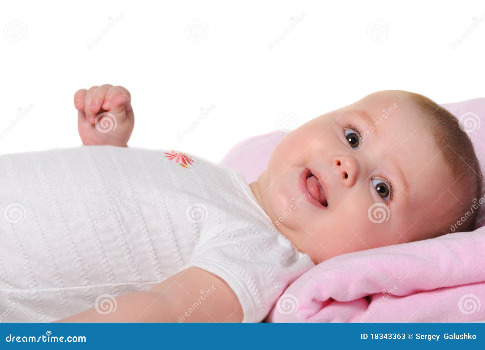 The baby lays stock image. Image of girl, covering, life 18343363