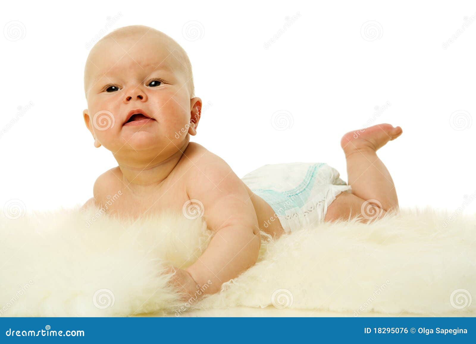 Baby Lying Down Royalty Free Stock Image - Image: 18295076