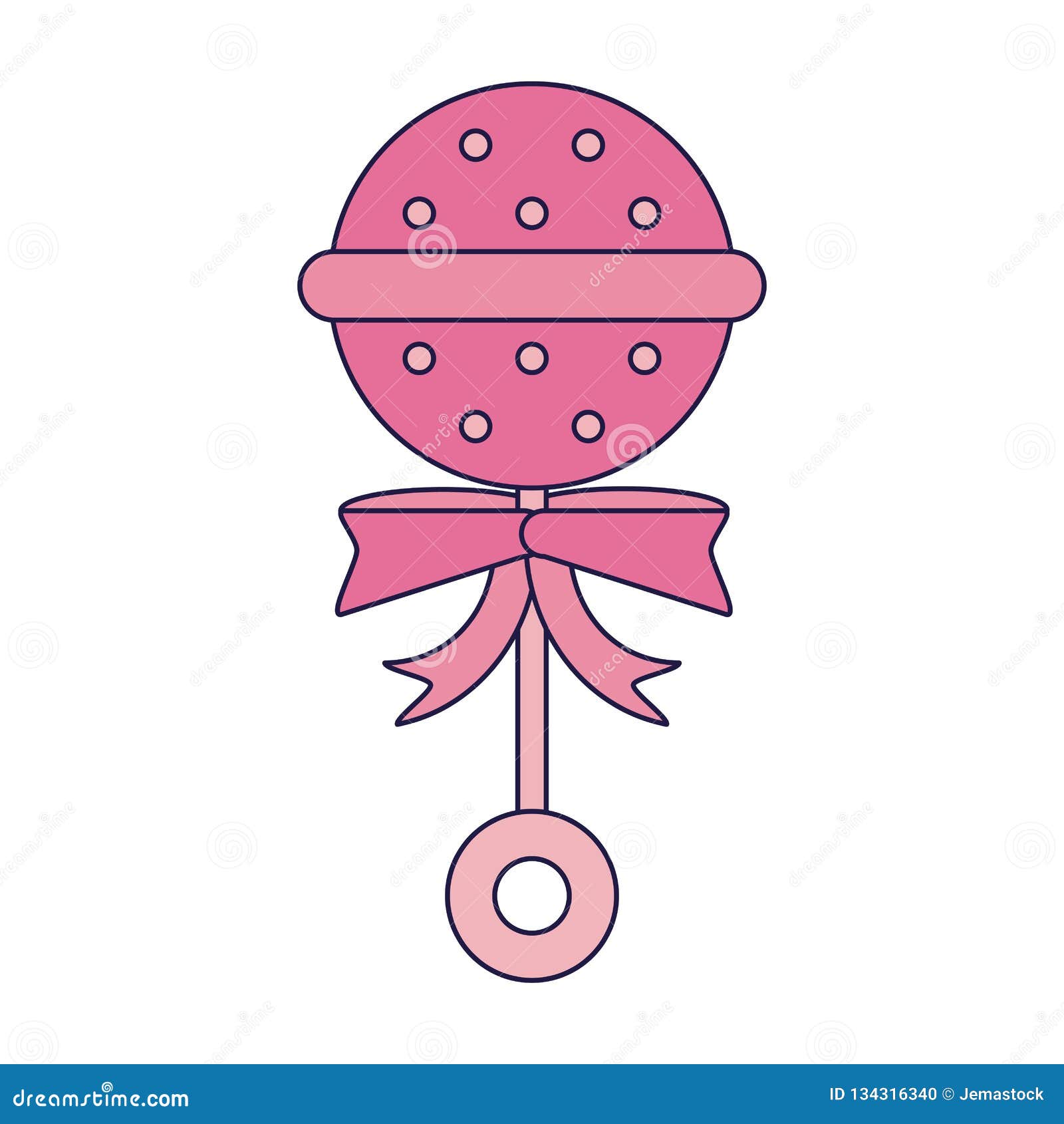 Baby Maraca Symbol Stock Vector Illustration Of Cute