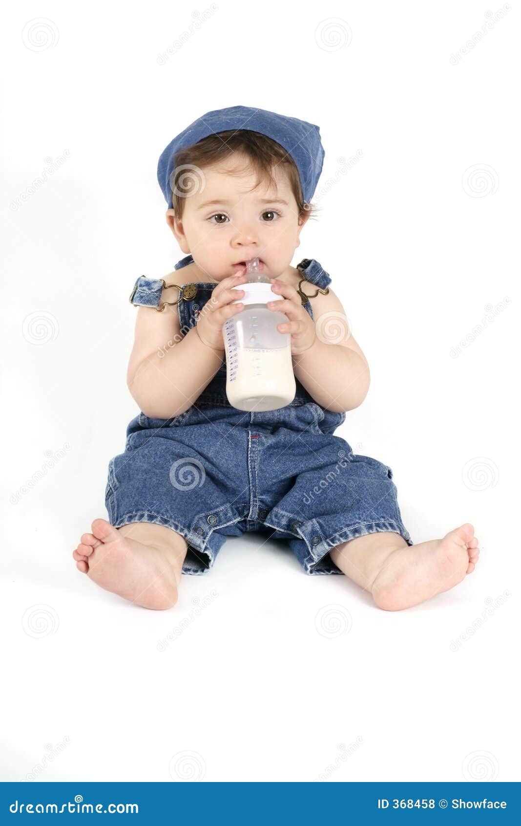 baby with milk bottle