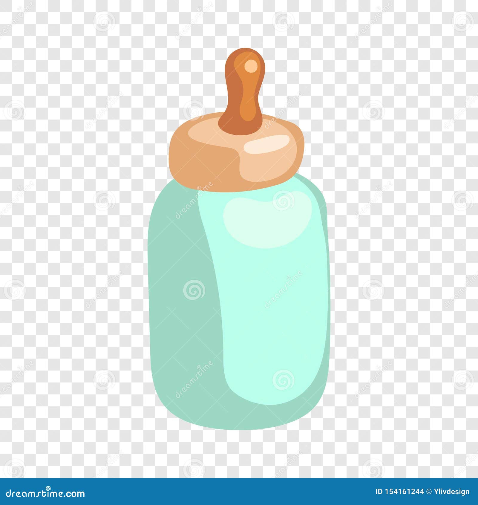 Download Baby Milk Bottle Icon, Cartoon Style Stock Vector - Illustration of childcare, illustration ...