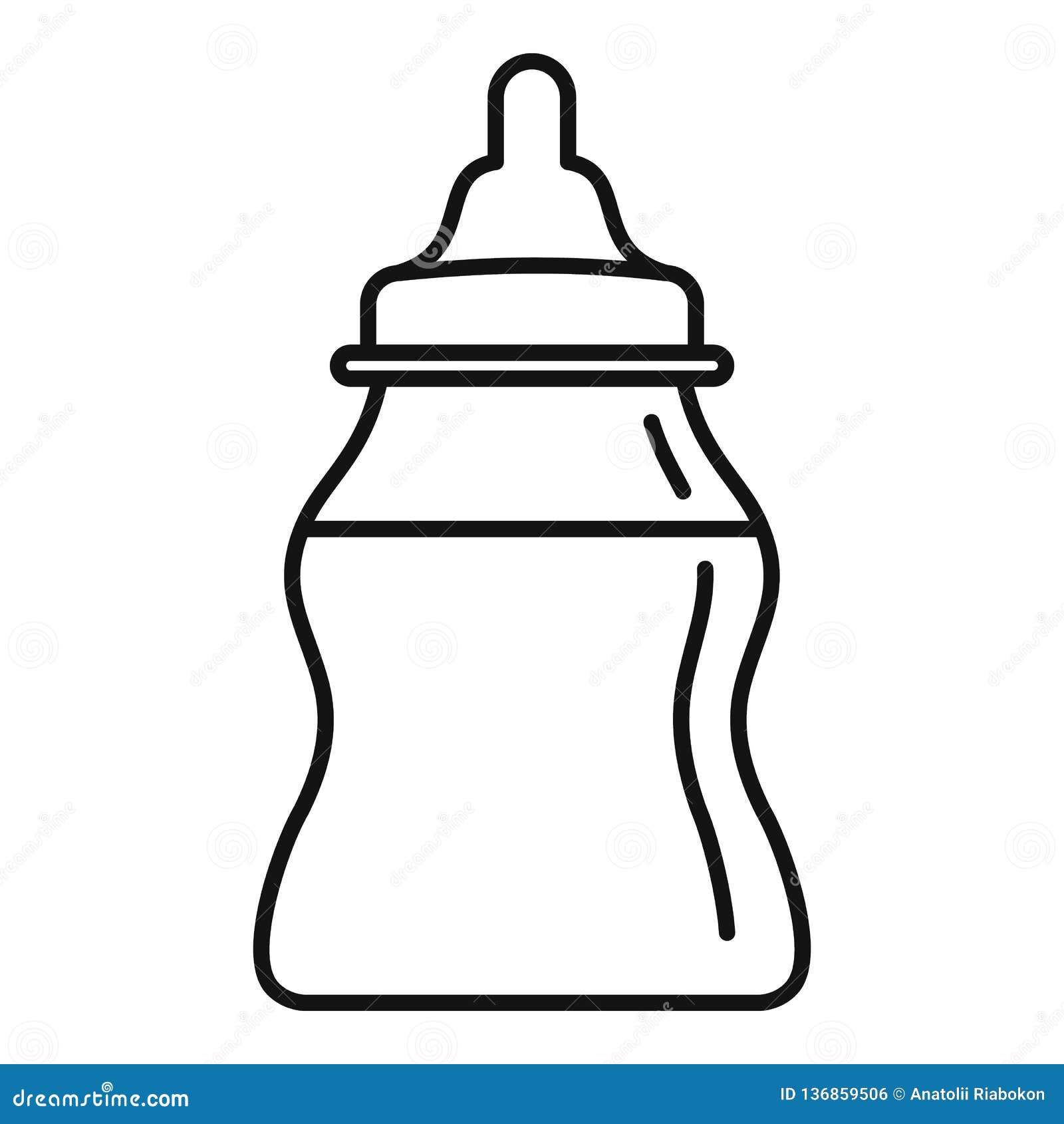 Download Baby Milk Bottle Icon, Outline Style Stock Vector ...