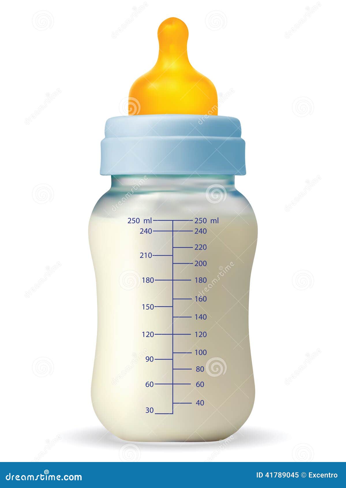 Baby milk bottle stock vector. Illustration of instrument - 41789045