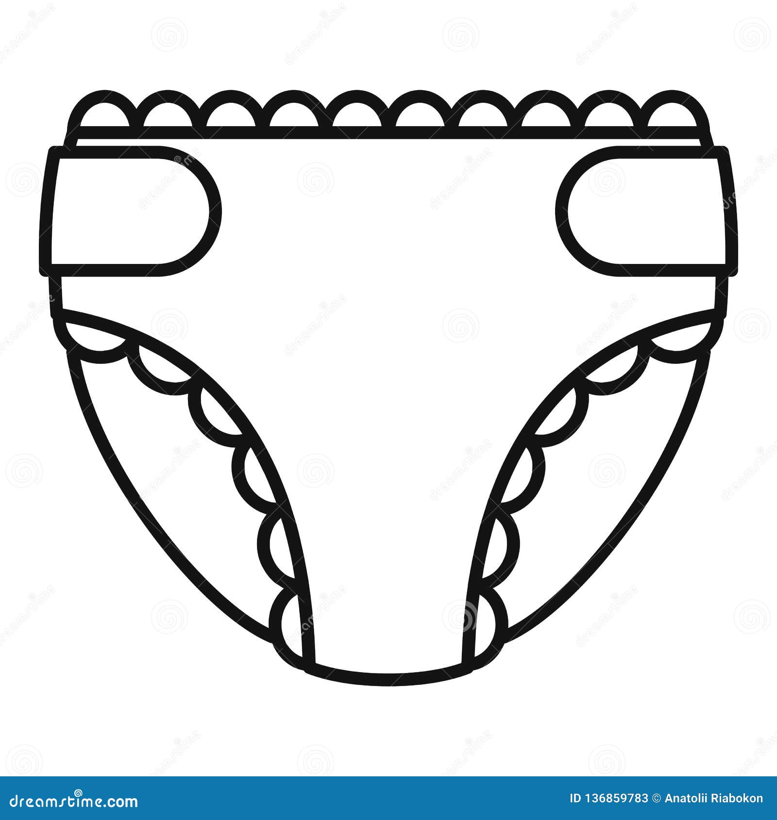 Download Baby Nappy Icon, Outline Style Stock Vector - Illustration of hygiene, baby: 136859783