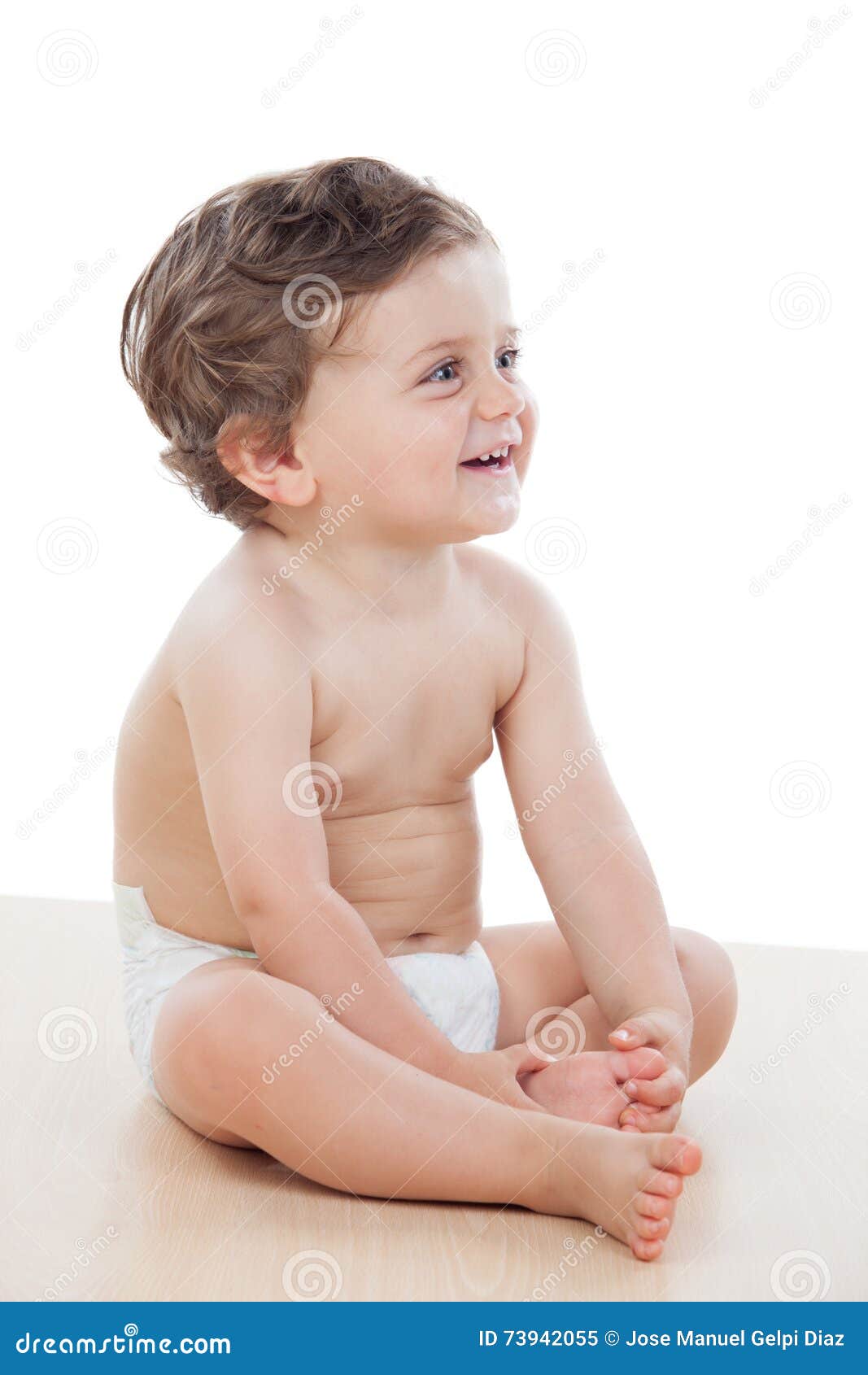 Baby With One Years Old Doing Funny Gestures Stock Photo 