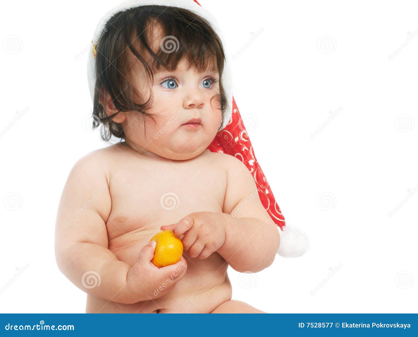 Baby with orange stock image. Image of food, head, white - 7528577