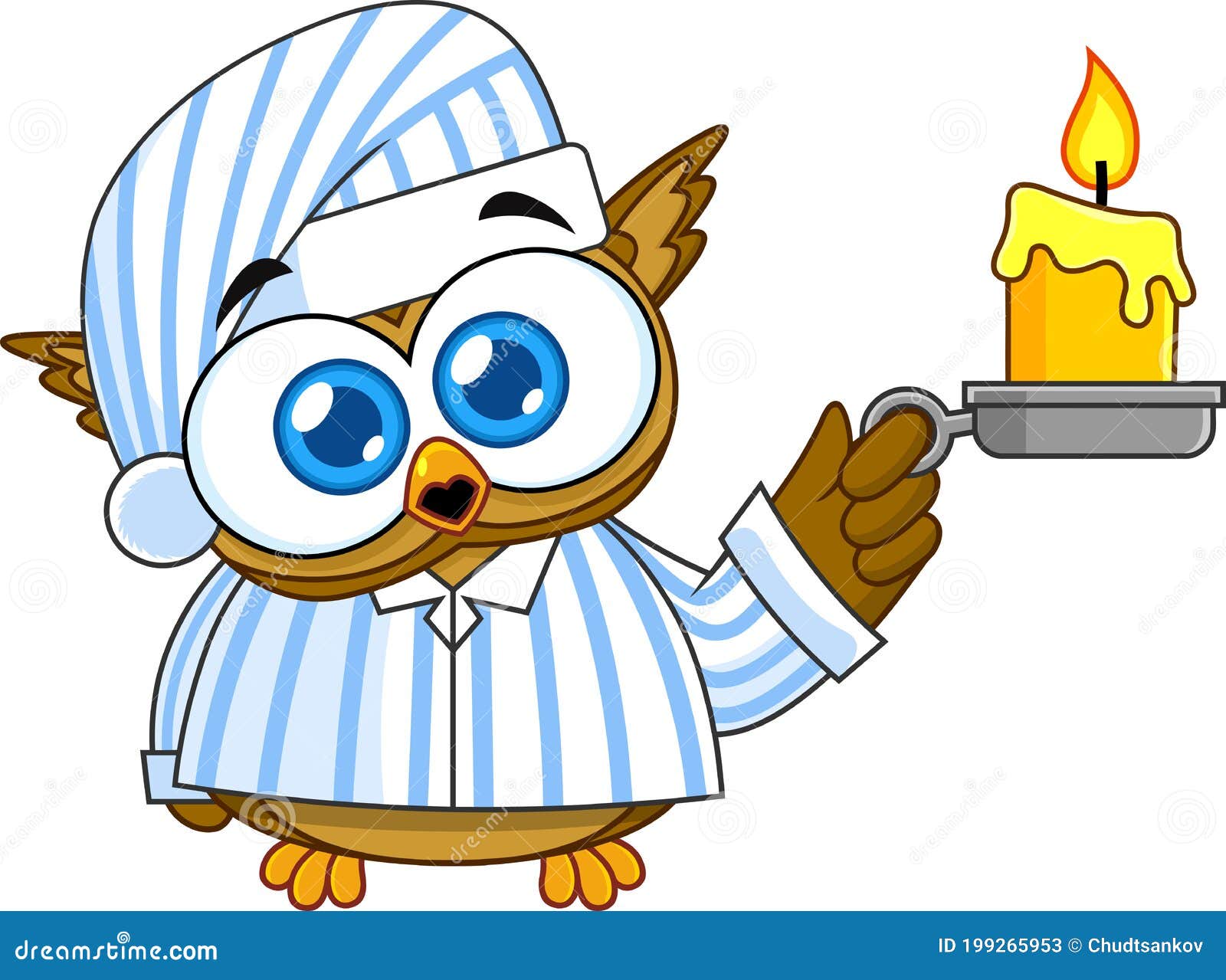 Baby Owl Cute Cartoon Character with Pajamas Holding a Candle Stock Vector - Illustration of cutie, design: 199265953 Baby Owl Cute Cartoon Character with Pajamas Holding a Candle Stock Vector - Illustration of cutie, design: 199265953