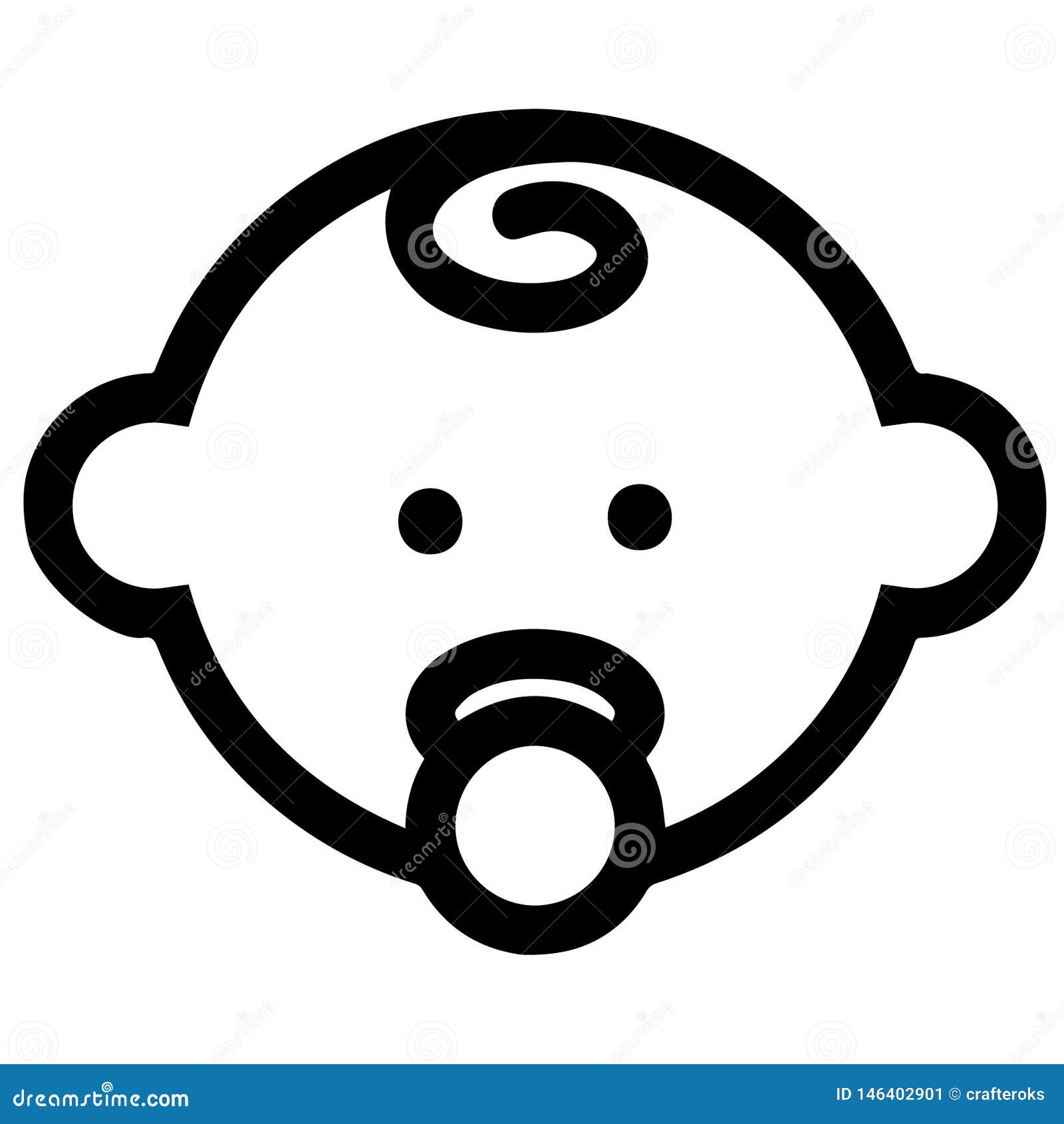 Baby Pacifier Vector Illustration by Crafteroks Stock Vector