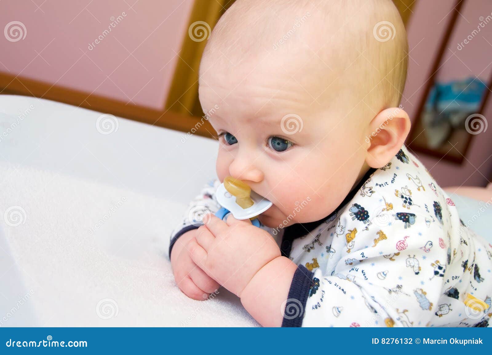 Baby and pacifier stock photo. Image of cute, care, children 8276132