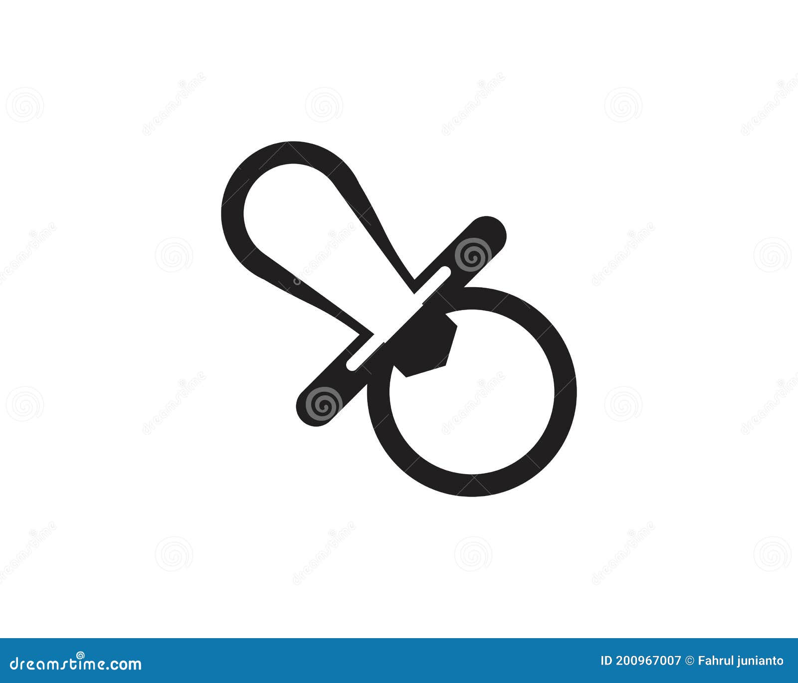 Baby Pacifier Logo Vector Template Stock Vector Illustration of flat