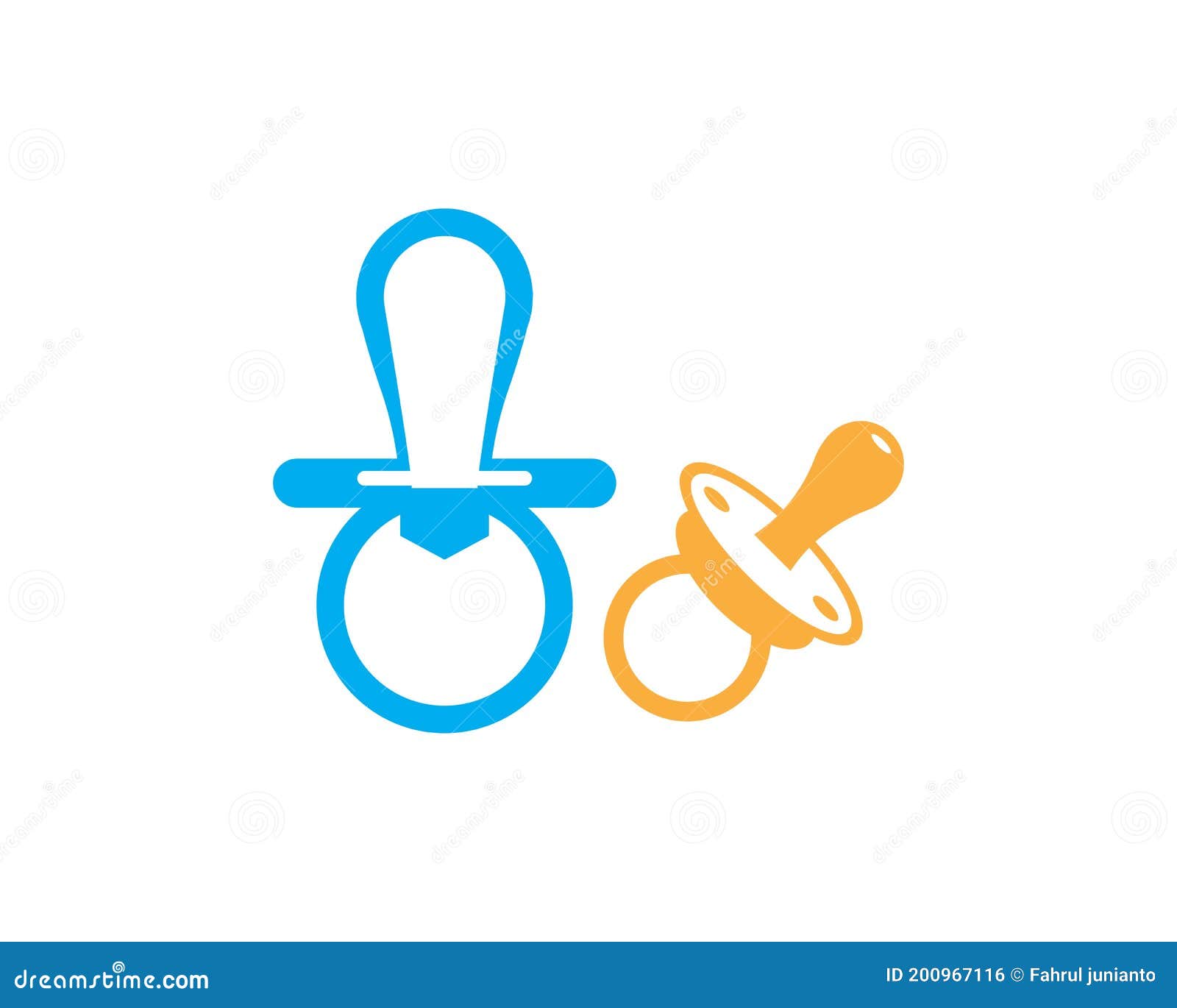 Baby Pacifier Logo Vector Template Stock Vector Illustration of logo
