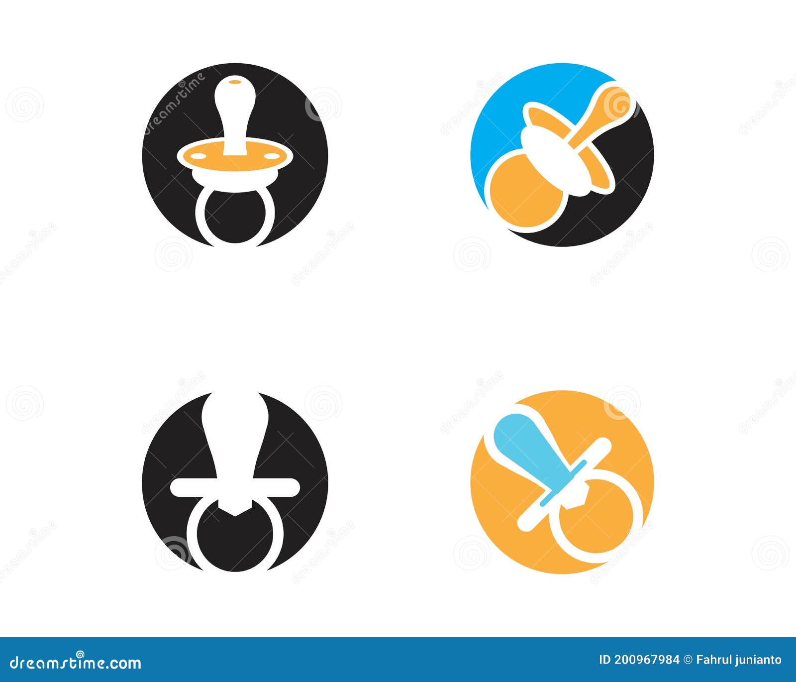Baby Pacifier Logo Vector Template Stock Vector Illustration of