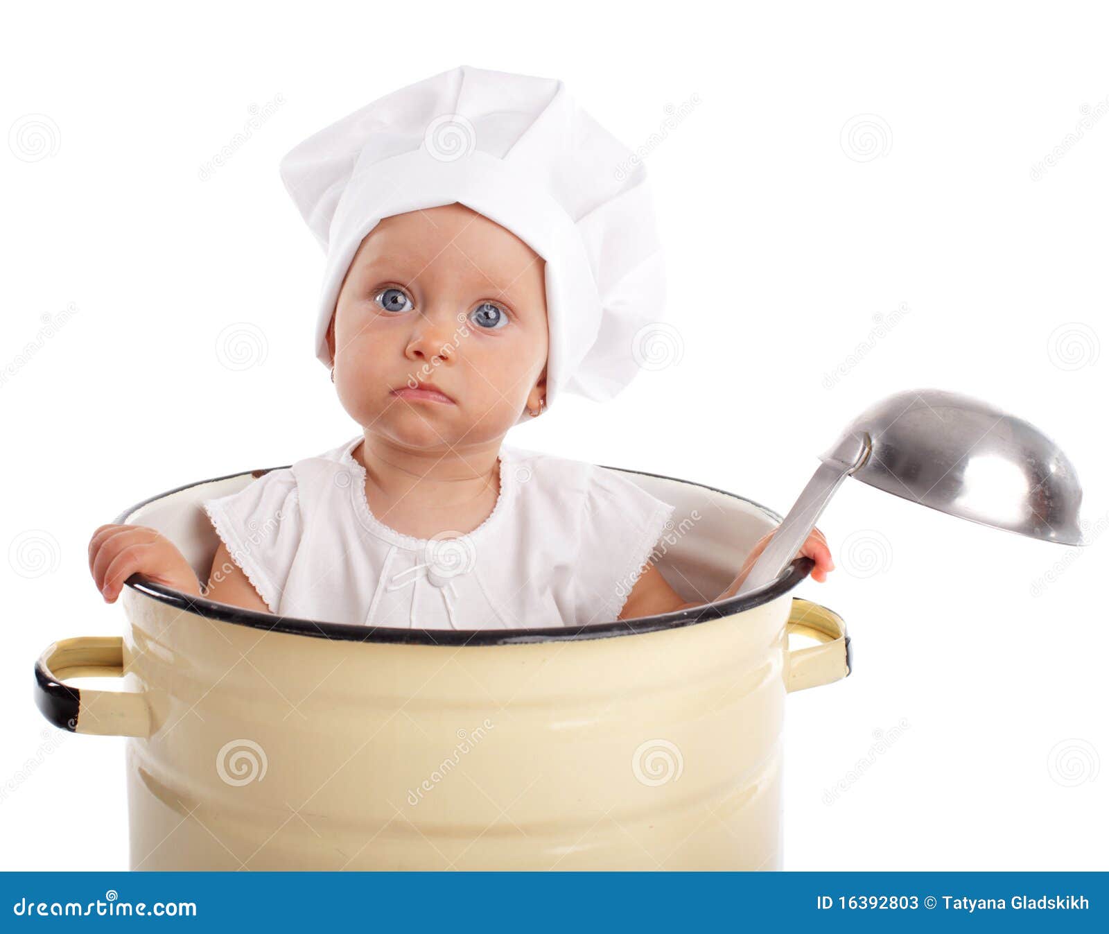 Baby in pan stock image. Image of food, shot, background 16392803
