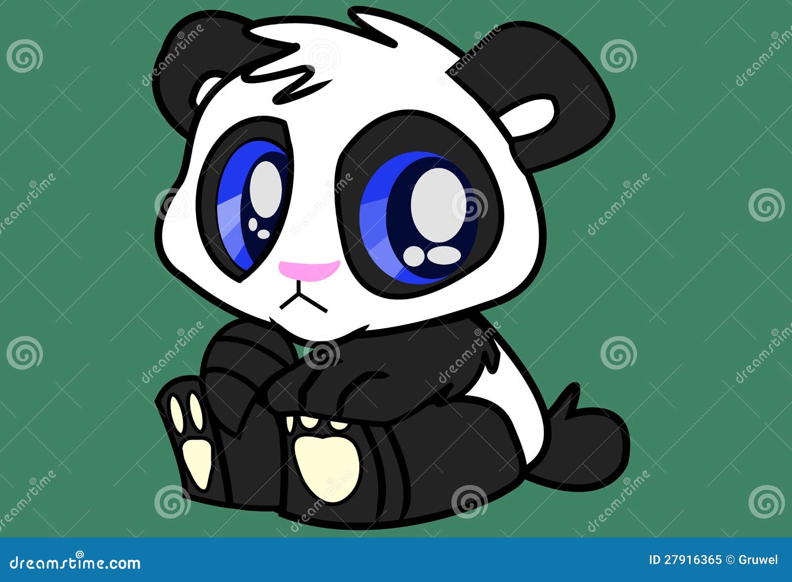 Baby panda stock vector. Illustration of cool, bamboo - 27916365