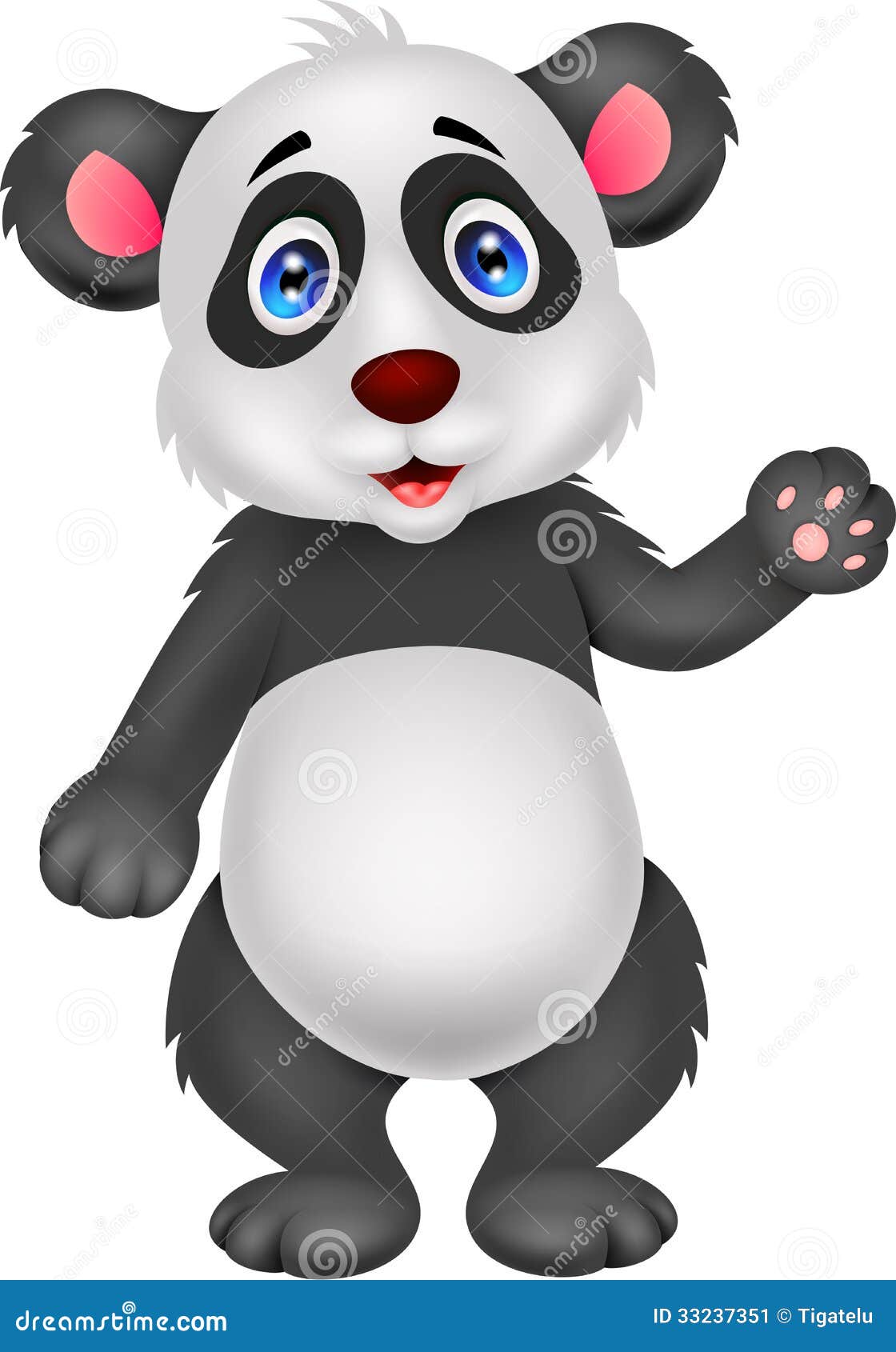 panda waving